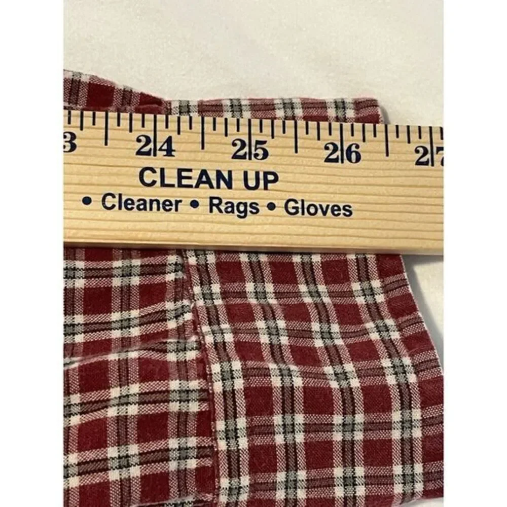 J. Crew Mens XL Tall Red Plaid Button Down Long Sleeve Shirt‎ Pocket